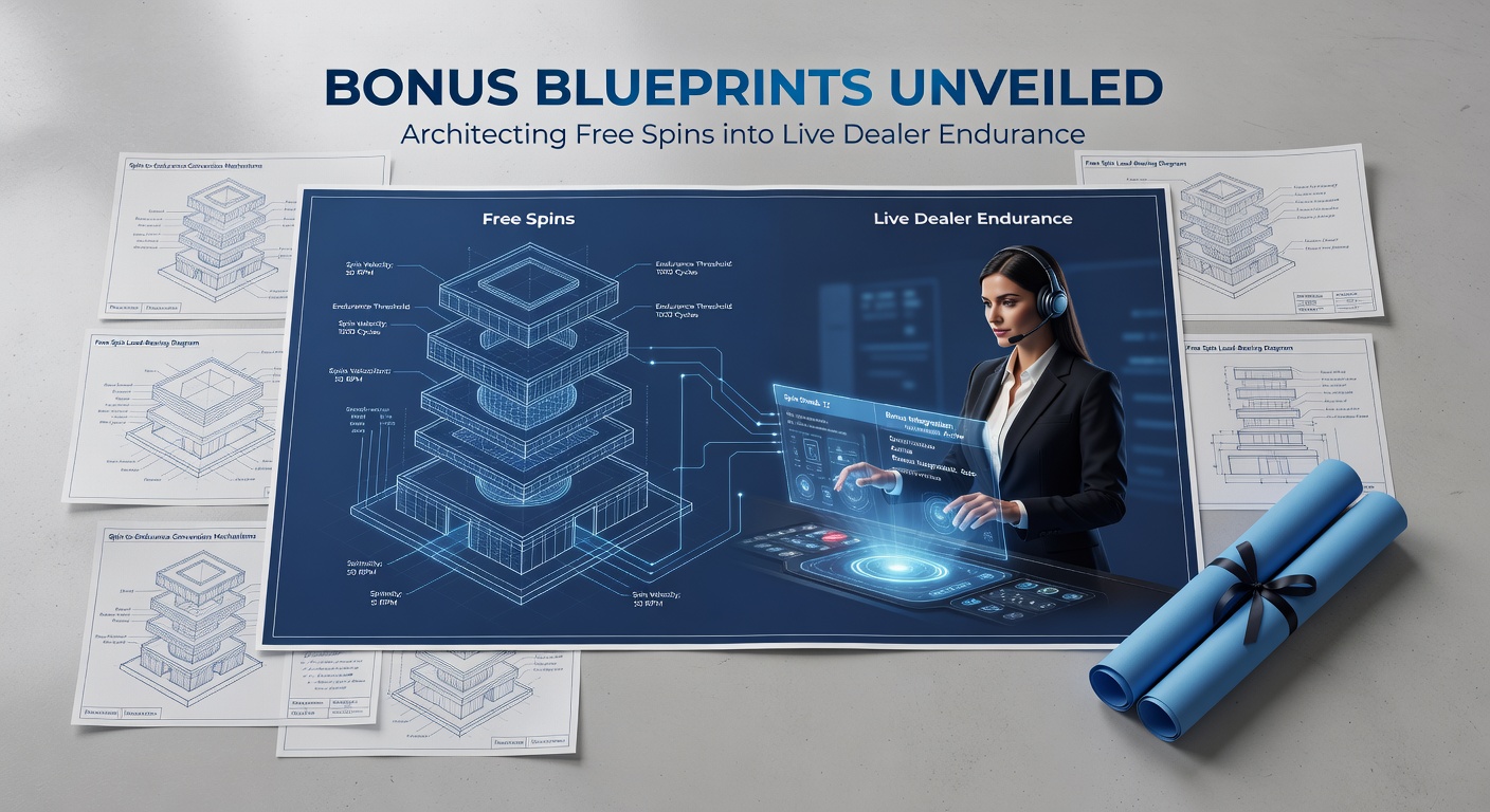 Dynamic graphic showing slot reels spinning free spins that morph into a live dealer blackjack table, symbolizing bonus chaining for extended play