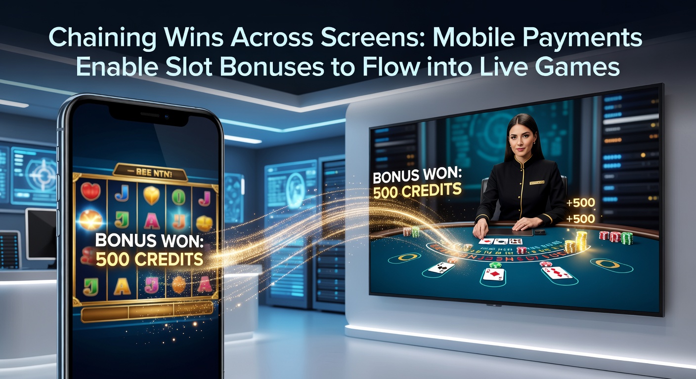 Smartphone screen showing a slot win bonus transferring instantly to a live blackjack table via mobile wallet interface