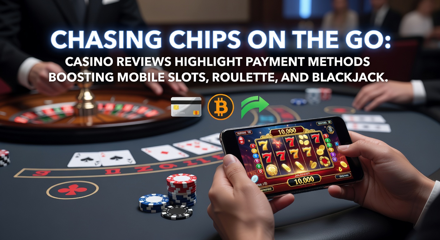 Smartphone displaying vibrant mobile casino games with payment icons overlayed, highlighting seamless transactions for slots and table games