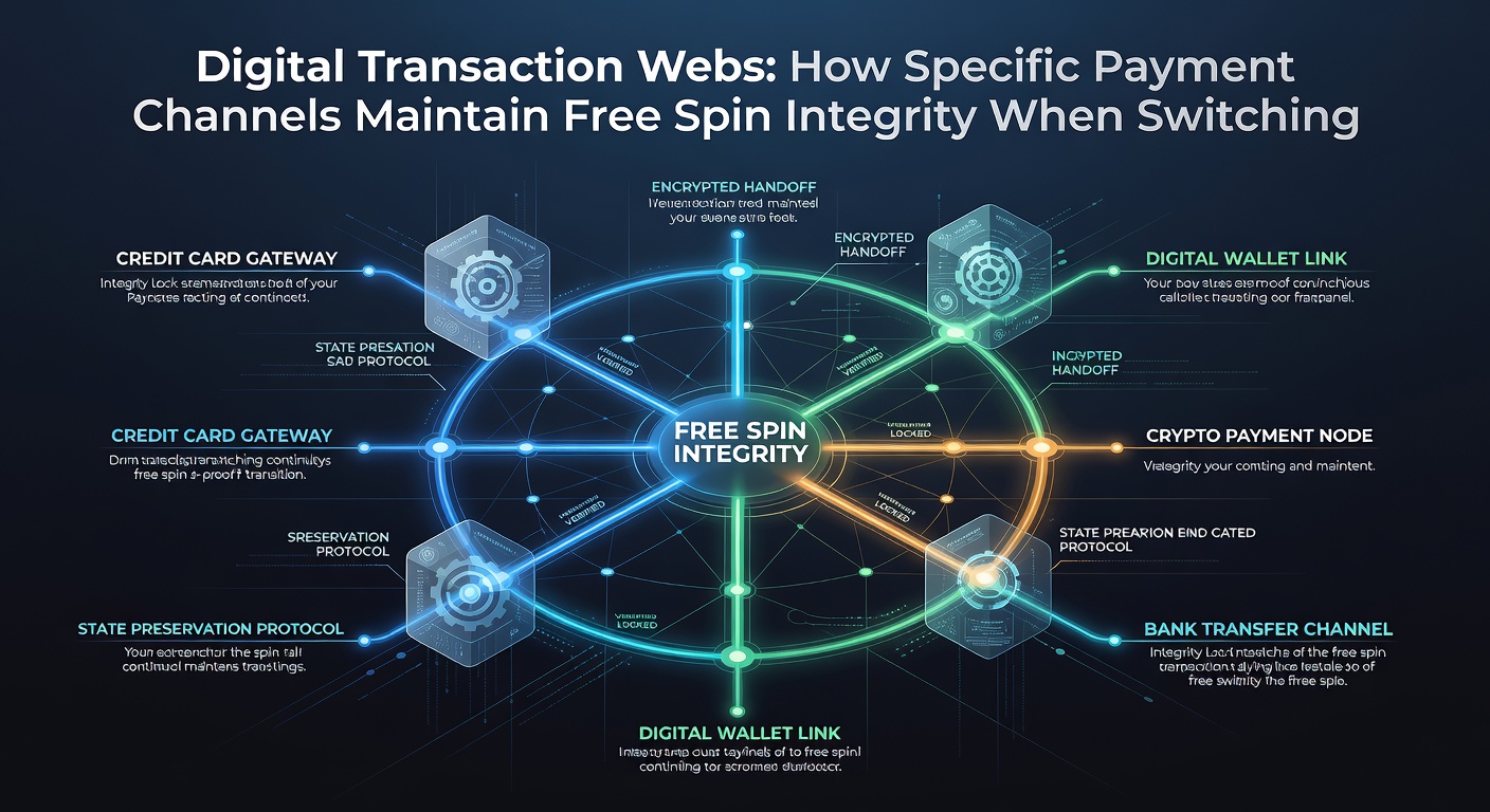Secure payment flow diagram illustrating free spin credit movement between mobile reels and live casino tables