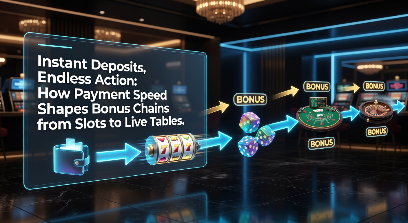 Digital payment gateway illustrating instant deposits enabling quick transitions between slot bonuses and live table games