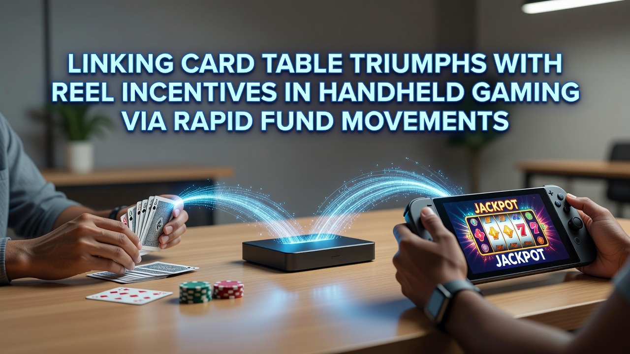Close-up of handheld screen showing seamless transition from card table payout to slot free spins via instant deposit
