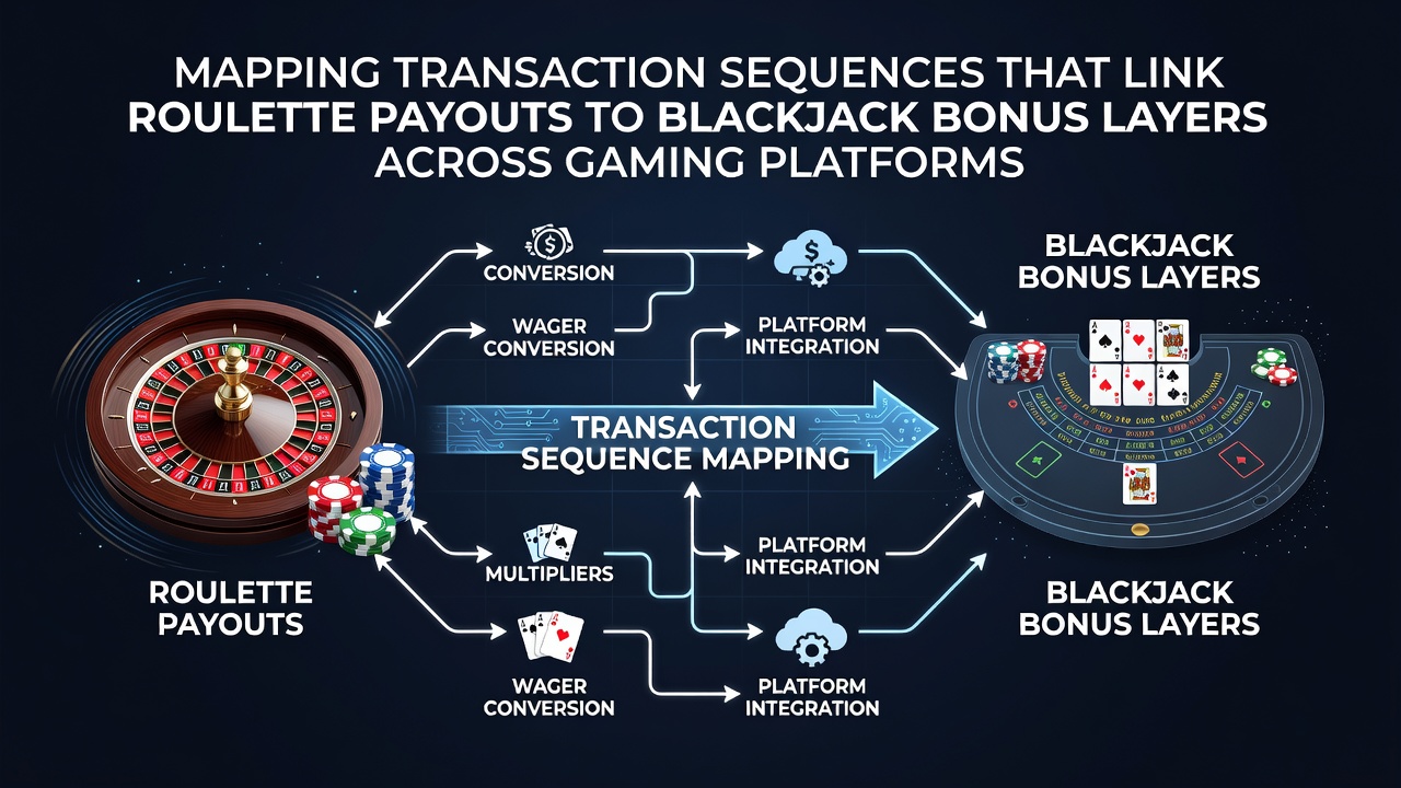 Illustration of bonus layer progression from roulette payouts applied to blackjack tables