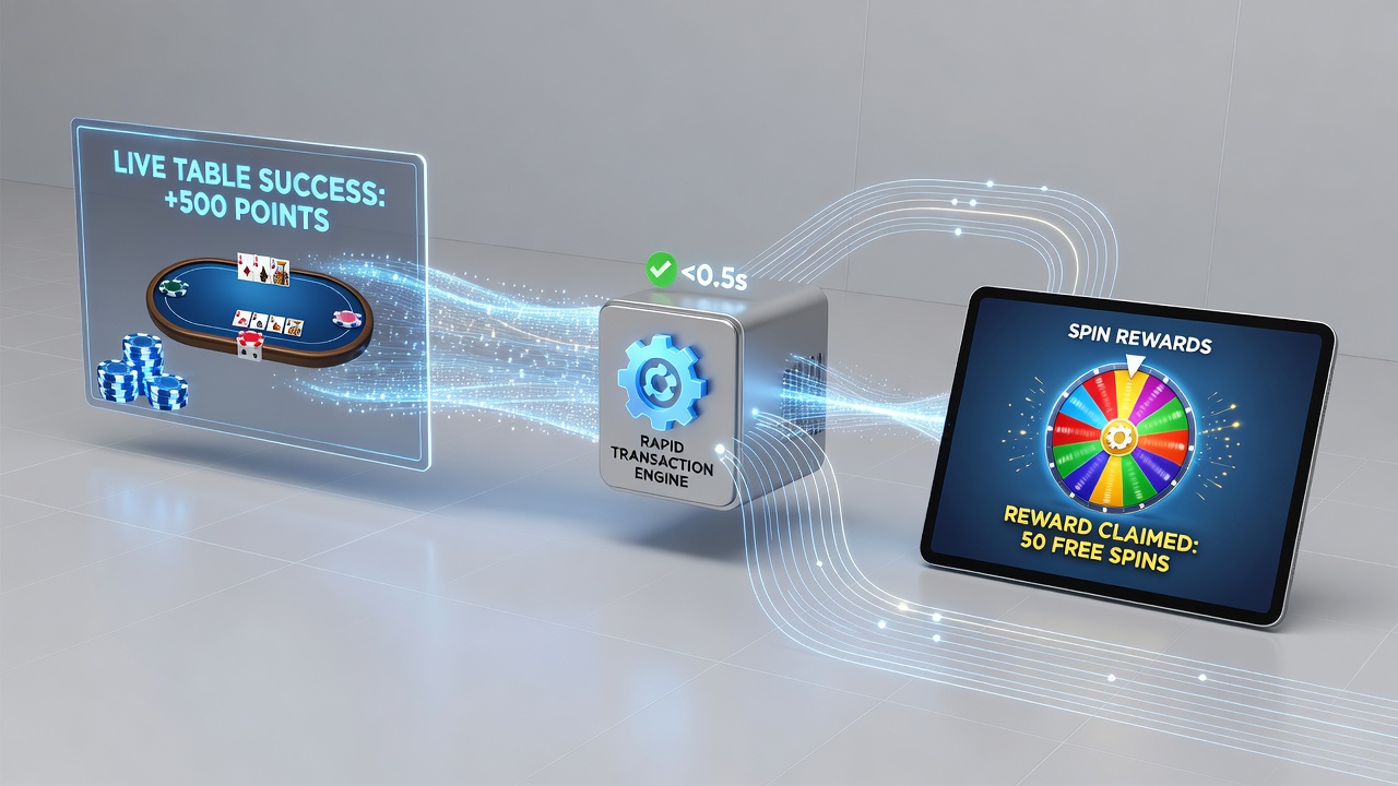 Mobile device displaying instant spin reward after table game win