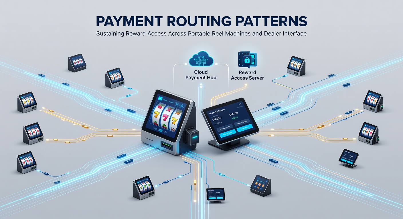 Diagram showing secure payment pathways between portable reels and live dealer sessions