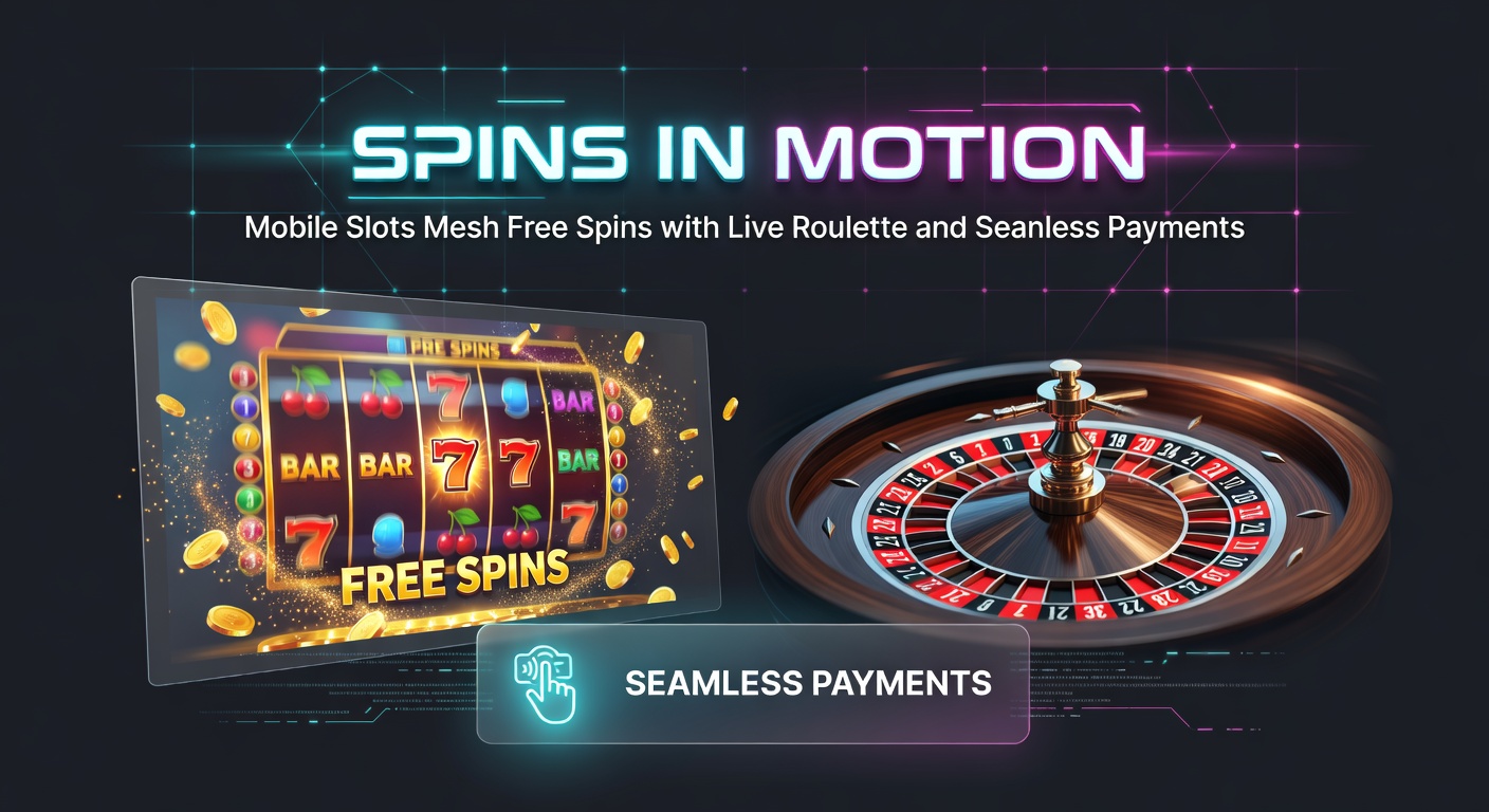 Close-up of a smartphone displaying intertwined slot free spin bonuses transitioning to a live roulette bet slip, with quick-pay buttons active