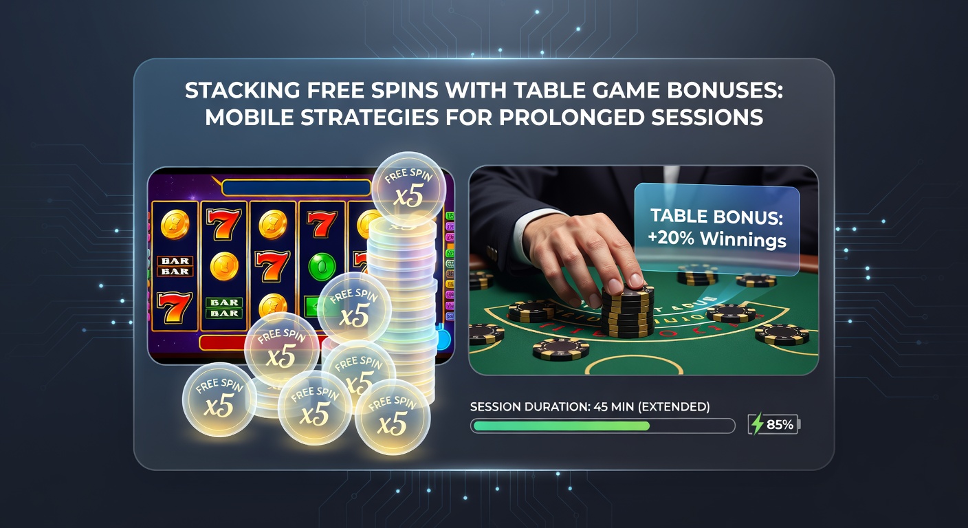 Close-up of mobile interface showing active free spins counter alongside blackjack table with bonus wager highlighted