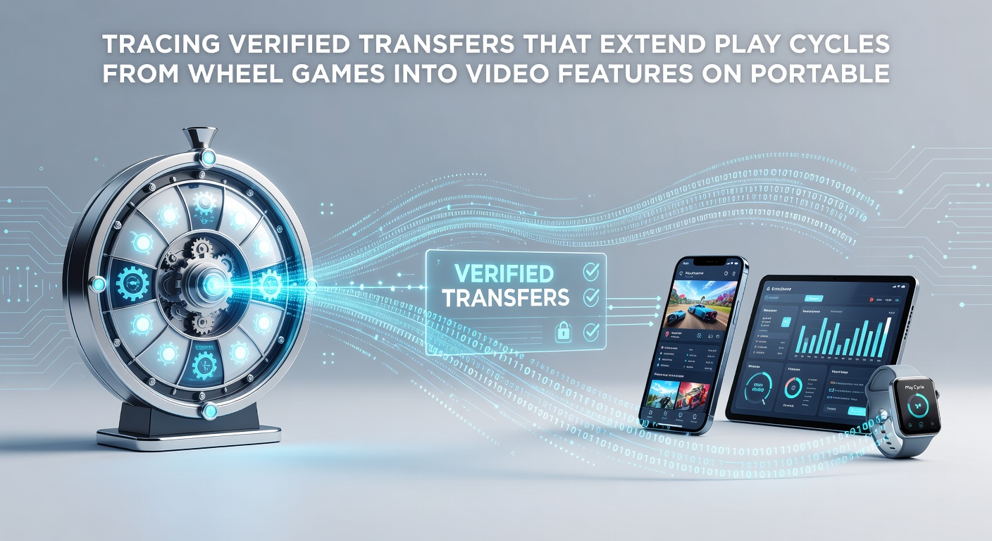Flow diagram illustrating verified transfers extending play cycles from wheel games to mobile video slots