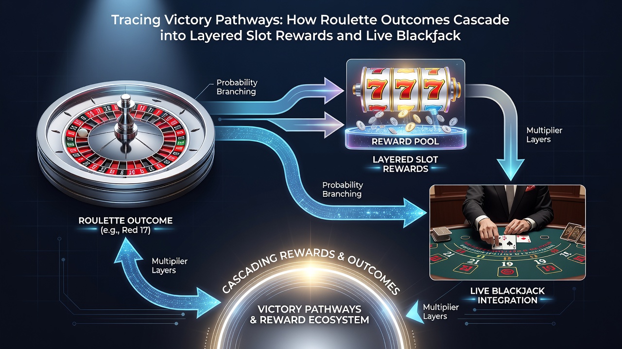Live blackjack table interface displaying bonus extensions triggered from prior roulette and slot activity