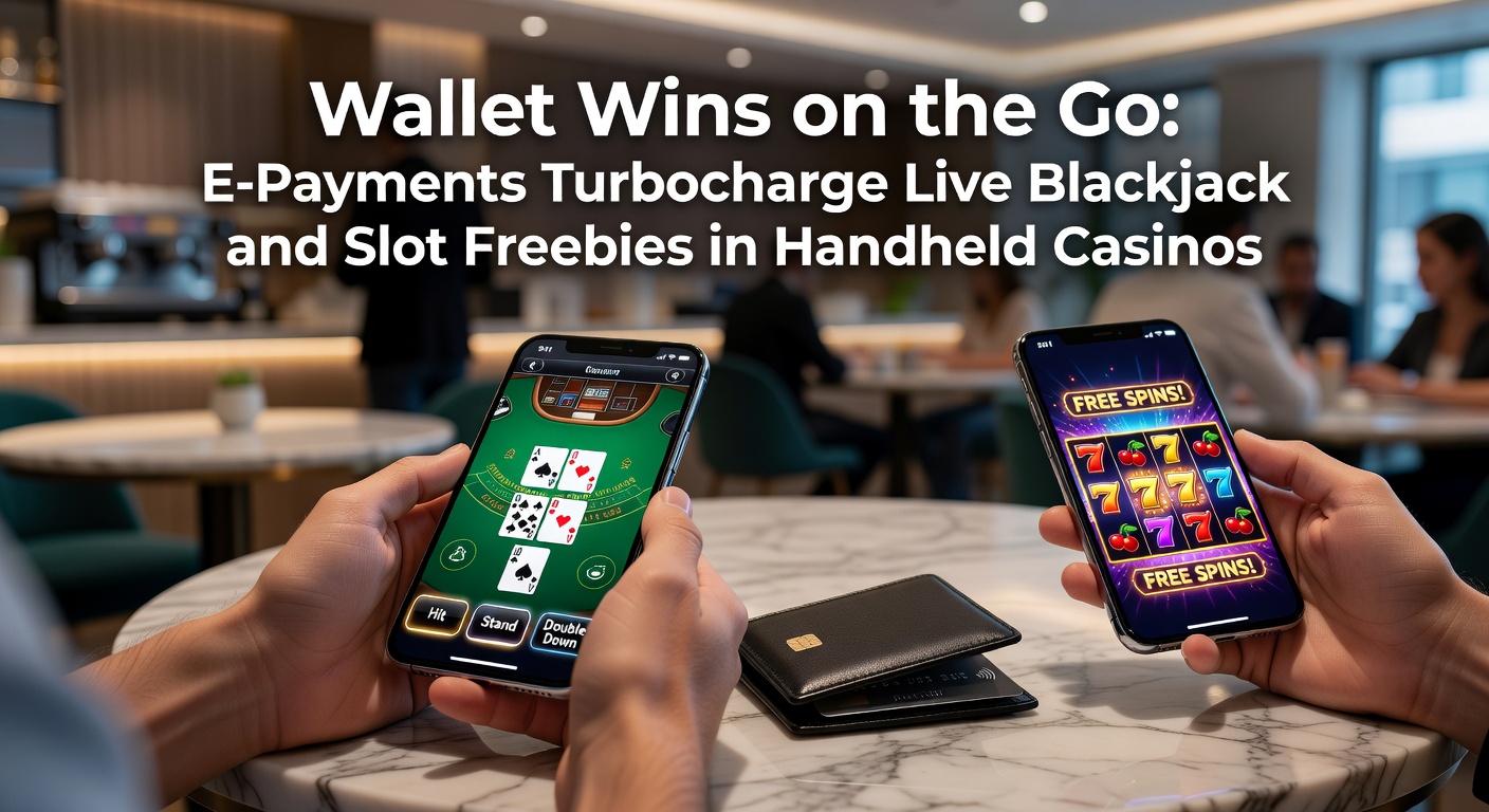 Smartphone displaying a vibrant live blackjack table with e-wallet deposit notification and slot free spins overlay